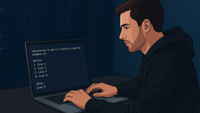 آموزش جامع حذف چندین خط از فایل از طریق SSH