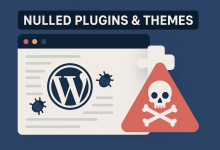 تأثیر کدهای مخرب در قالب یا افزونه نال‌ شده وردپرس