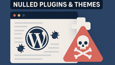 تأثیر کدهای مخرب در قالب یا افزونه نال‌ شده وردپرس